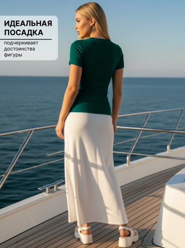 86100 Футболка на кнопках (Морская волна) (Фото 3)