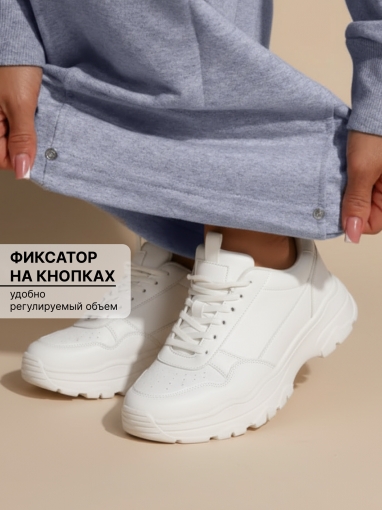 86128 Повседневный костюм - двойка без начеса (Серый меланж) (Фото 3)