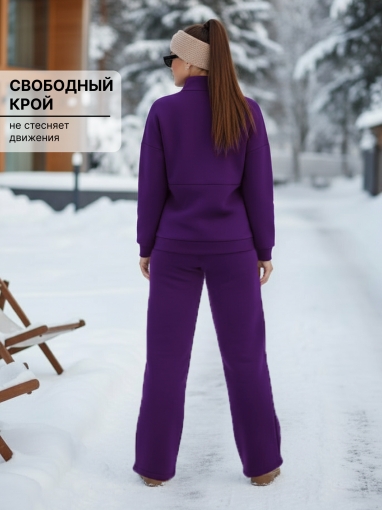 86131 Теплый спортивный костюм на молнии (Фиолетовый) (Фото 7)